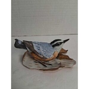 Vtg Lenox Red Breasted Nuthatch Fine Porcelain Bird Figurine Handcrafted‎ Decor